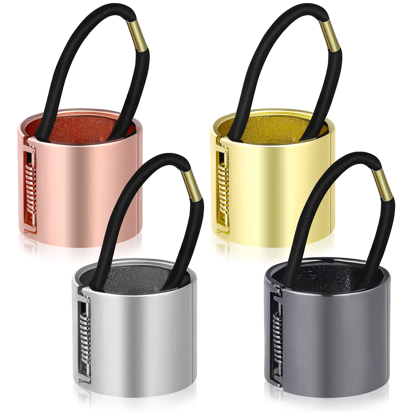 4Pcs Premium Metal Ponytail Cuff Hair Band Spring Hinge Design Stylish Ponytail Tie for Daily Party Use One Size Fits Most Gold
4Pcs Premium Metal Ponytail Cuff Hair Band Spring Hinge Design Stylish Ponytail Tie for Daily Party Use One Size Fits Most Gold