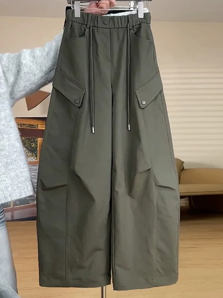 Military Green Wide Leg Workwear Pants Women's Summer 2026 New High Waist Straight Casual Long Trousers Versatile Drapey
Military Green Wide Leg Workwear Pants Women's Summer 2026 New High Waist Straight Casual Long Trousers Versatile Drapey