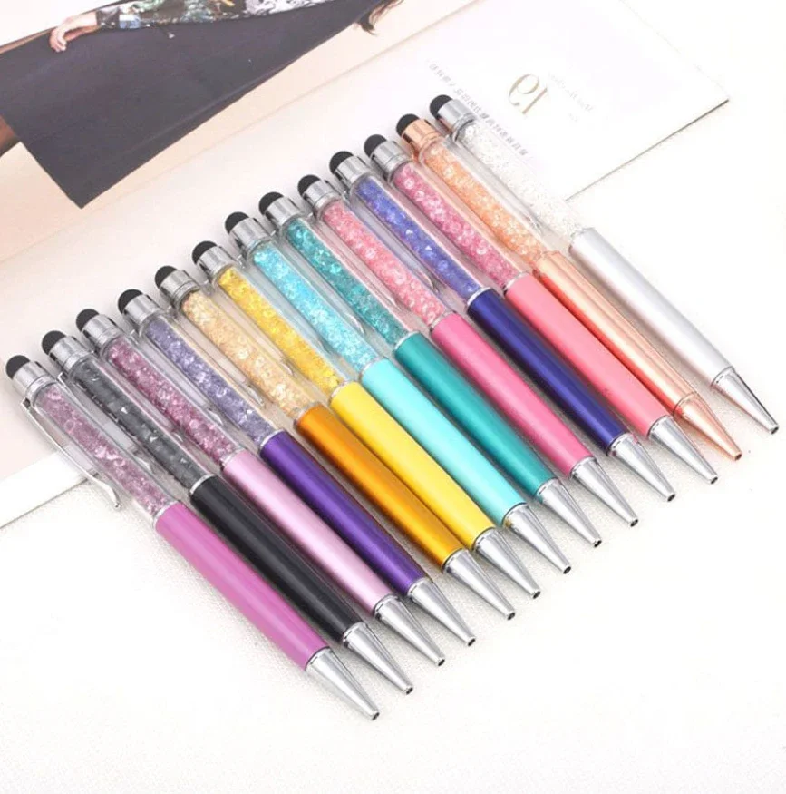 100pcs 2 in 1 Design Crystal Ballpoint Pen Touch Screen Stylus Pens Tablet Pencil For Pad Smart Phone
100pcs 2 in 1 Design Crystal Ballpoint Pen Touch Screen Stylus Pens Tablet Pencil For Pad Smart Phone