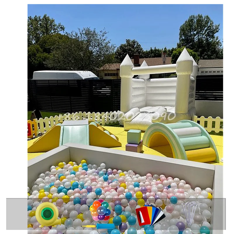 Надувной белый прыгающий замок коммерческого класса, перемычка из ПВХ с воздуходувкой для свадеб и надувных замков
Надувной белый прыгающий замок коммерческого класса, перемычка из ПВХ с воздуходувкой для свадеб и надувных замков