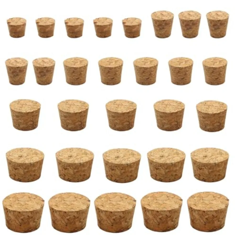 30PCS Natural Cork Stoppers for Glass Bottles, Crafts and Home Decor, Tapered Corks for DIY Projects, Airtight Sealing, Laborat
30PCS Natural Cork Stoppers for Glass Bottles, Crafts and Home Decor, Tapered Corks for DIY Projects, Airtight Sealing, Laborat