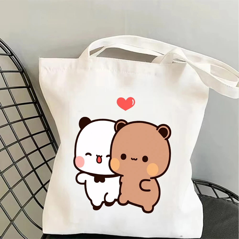 Cute Panda And Bear Couple Canvas Tote Bag Kawaii Animal Shoulder Bag
Cute Panda And Bear Couple Canvas Tote Bag Kawaii Animal Shoulder Bag