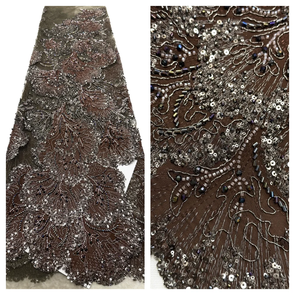 2026 High Quality African Beaded Lace Fabric Embroidery Sequins Nigerian Bridal French Tulle Lace Fabric Women For Wedding Sew
2026 High Quality African Beaded Lace Fabric Embroidery Sequins Nigerian Bridal French Tulle Lace Fabric Women For Wedding Sew