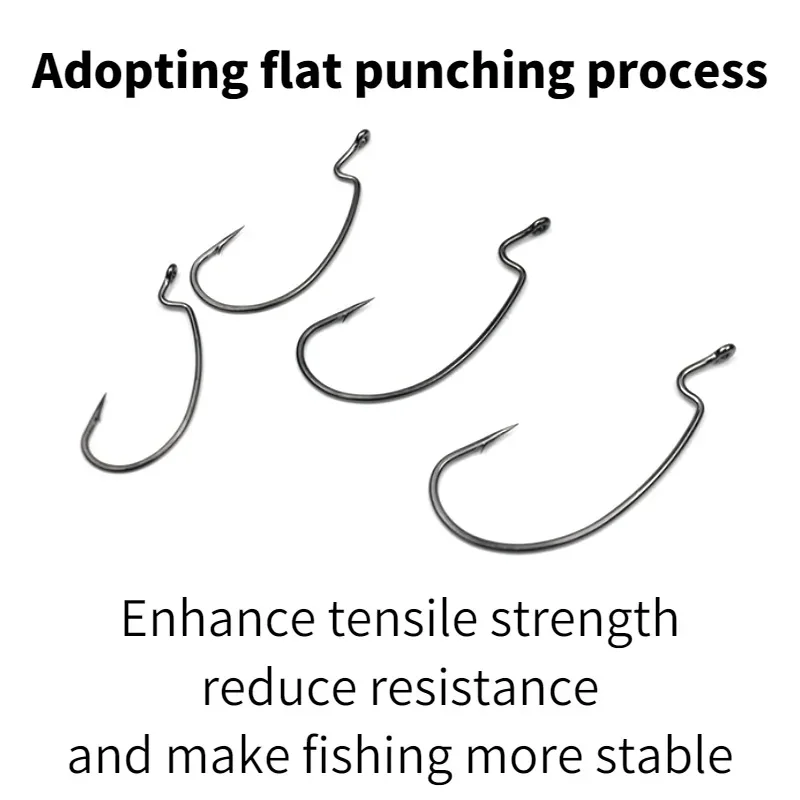 20PCS/Lot Curved Shank Offset Hook with Barbs – High Carbon Steel for Soft Worm Bait & Offshore Sea Fishing
20PCS/Lot Curved Shank Offset Hook with Barbs – High Carbon Steel for Soft Worm Bait & Offshore Sea Fishing