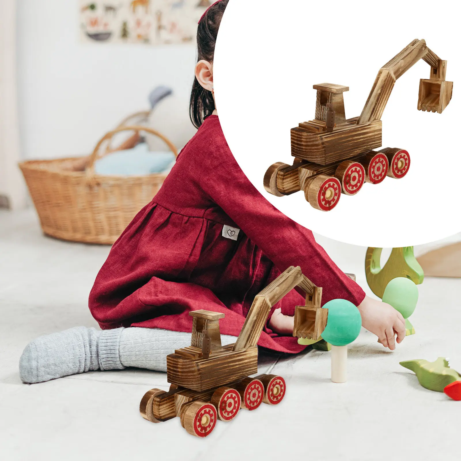 1Pcs Lifelike Wooden Excavator Decor for Home Office Garden Desktop Decoration Stylish Wood Craft Art Adornment Movable
1Pcs Lifelike Wooden Excavator Decor for Home Office Garden Desktop Decoration Stylish Wood Craft Art Adornment Movable