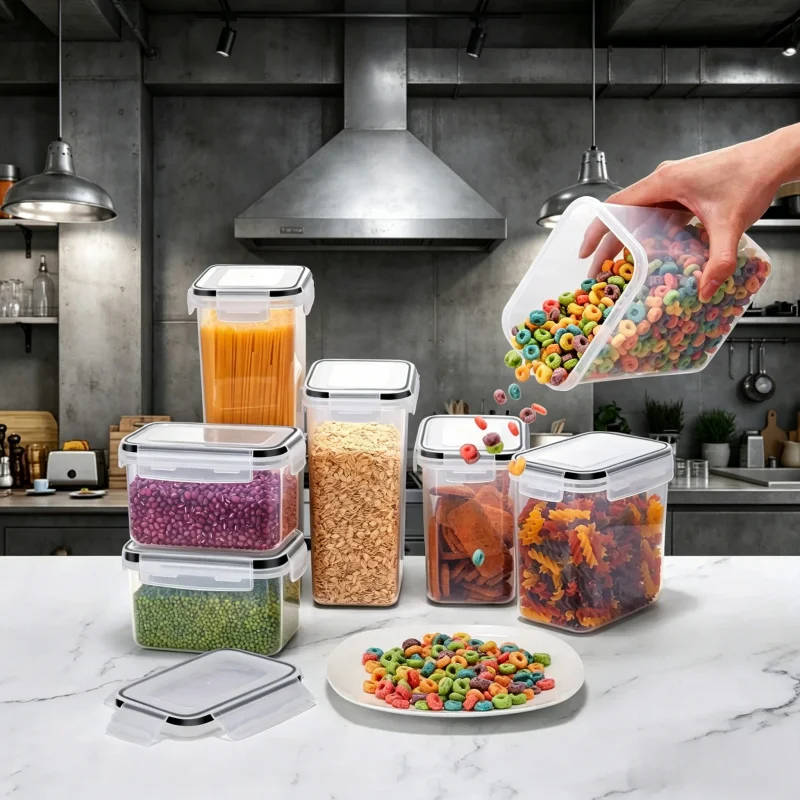 24 PCS sealed kitchen storage boxes with tight lids, save space and keep daily supplies organized for easy access at any time
24 PCS sealed kitchen storage boxes with tight lids, save space and keep daily supplies organized for easy access at any time