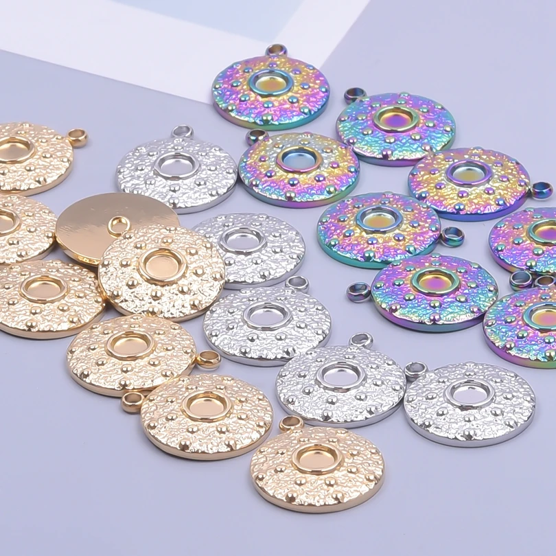 5pcs Fashion Geometric Round Charms Stainless Steel Round Pendant For Jewelry Making DIY Handmade Bracelet Necklace Jewelry Gift
5pcs Fashion Geometric Round Charms Stainless Steel Round Pendant For Jewelry Making DIY Handmade Bracelet Necklace Jewelry Gift