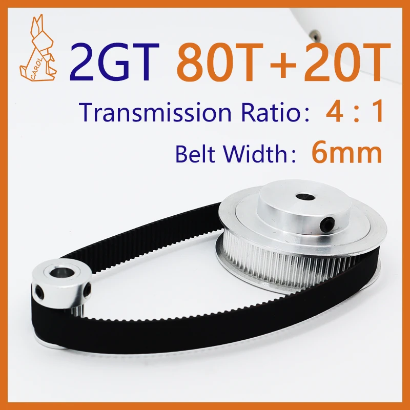 GT2 Timing Belt Pulley Kit 80T 20T Belt Width 6mm Reduction 4:1 2GT 3D Printer Parts 80Teeth 20Teeth Synchronous Wheel Belt Kit
GT2 Timing Belt Pulley Kit 80T 20T Belt Width 6mm Reduction 4:1 2GT 3D Printer Parts 80Teeth 20Teeth Synchronous Wheel Belt Kit