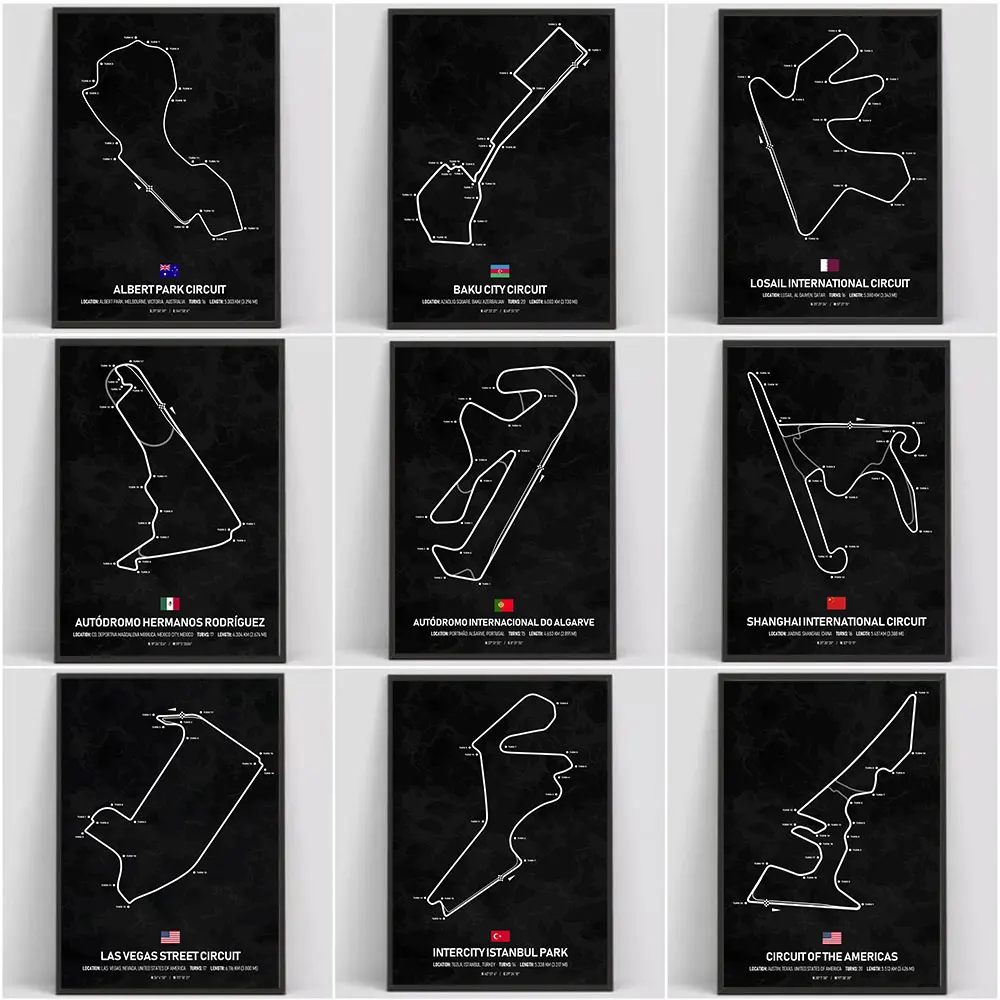 F1 Formula World Racetracks Posters and Prints F1 Different World Circuit Canvas Painting Wall Art Pictures For Room Home Decor
F1 Formula World Racetracks Posters and Prints F1 Different World Circuit Canvas Painting Wall Art Pictures For Room Home Decor
