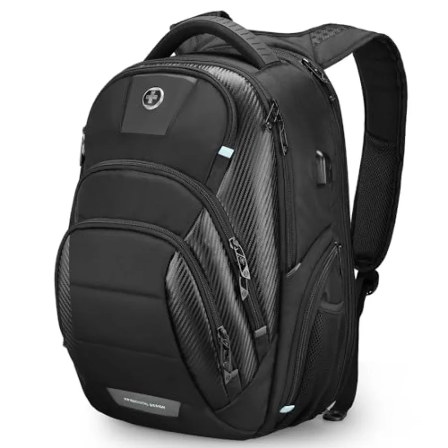 Design Men's 17 Inch Laptop Backpack with Apple Find My Network and USB Charging Port, Large Capacity Business Travel Backpack
Design Men's 17 Inch Laptop Backpack with Apple Find My Network and USB Charging Port, Large Capacity Business Travel Backpack