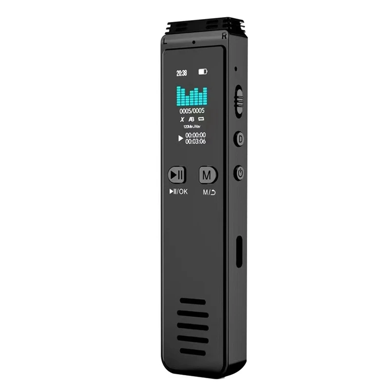 Цифровой диктофон, 32 ГБ, Bluetooth 5,0, активация звуком, Запись телефонных звонков, умный шумоподавление, mp3-плеер
Цифровой диктофон, 32 ГБ, Bluetooth 5,0, активация звуком, Запись телефонных звонков, умный шумоподавление, mp3-плеер