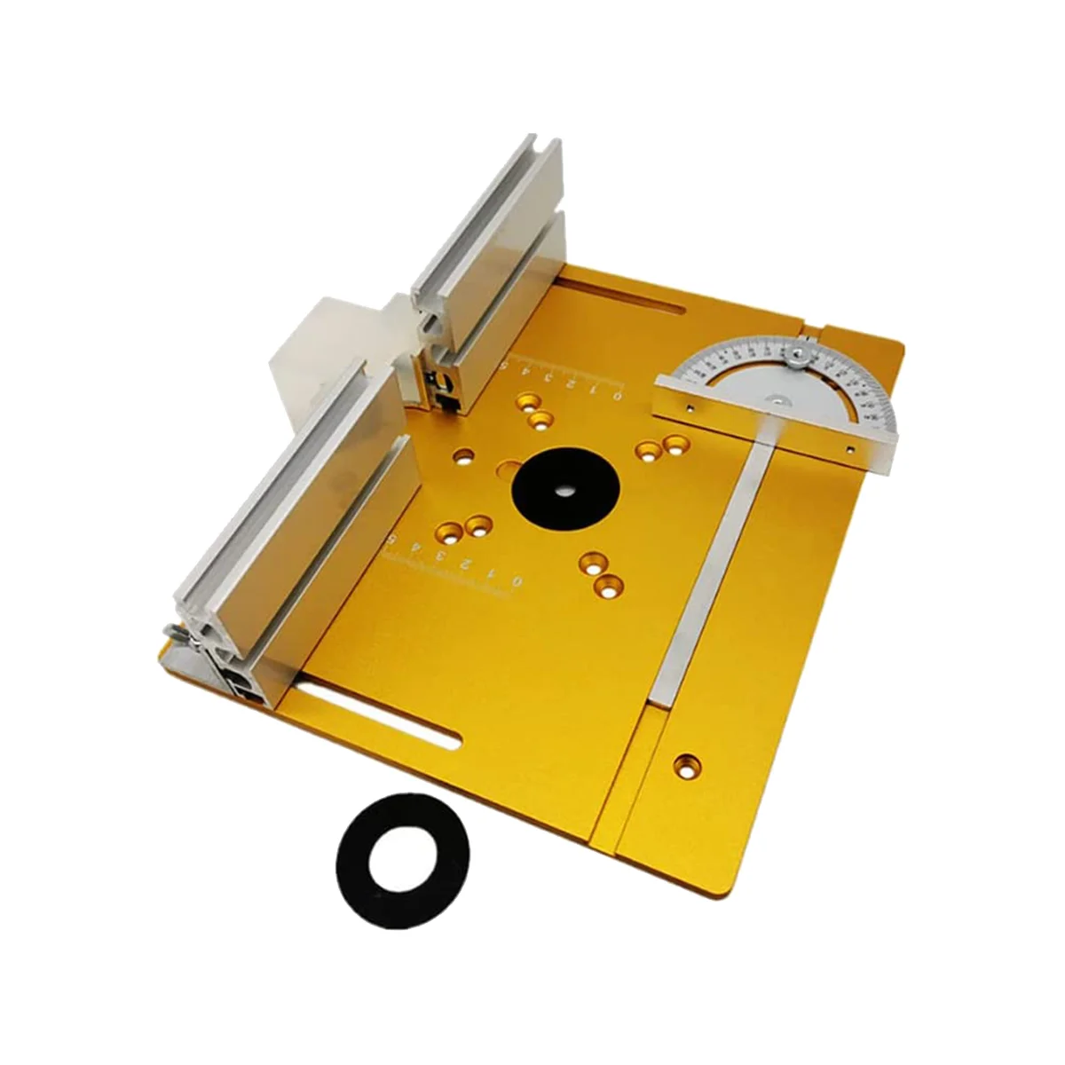 Set of 3 Router Table Insert Plate Wood Milling Flip Board Trimming Machine Auxiliary Tool with Miter Gauge,Gold
Set of 3 Router Table Insert Plate Wood Milling Flip Board Trimming Machine Auxiliary Tool with Miter Gauge,Gold