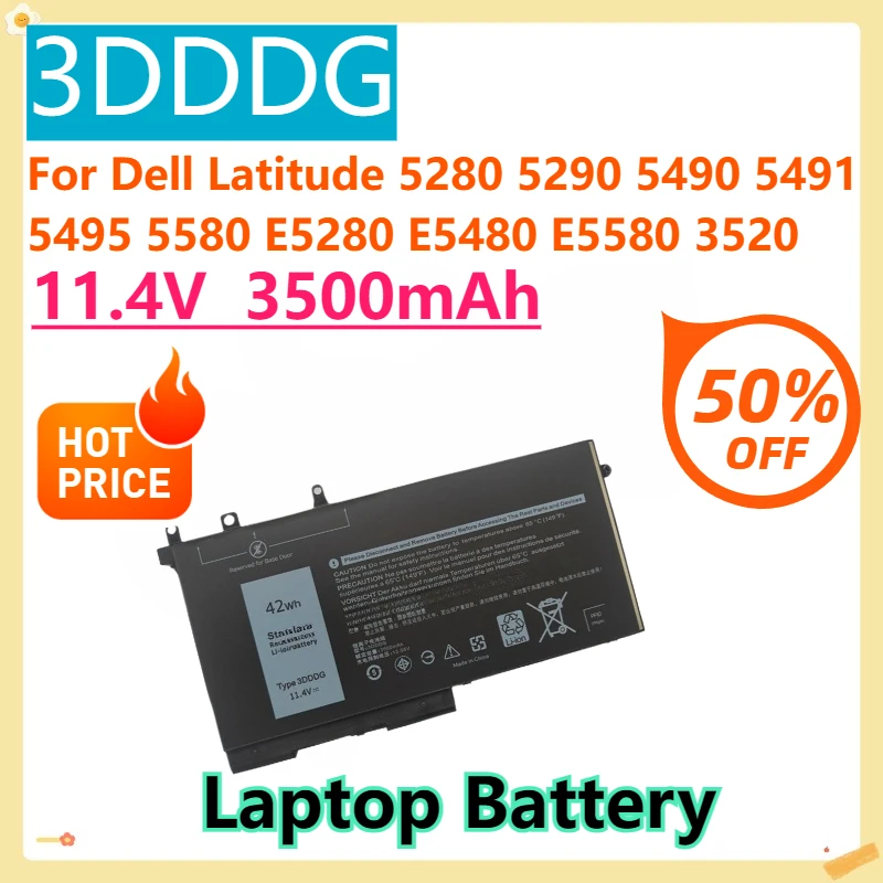 Аккумулятор для ноутбука Dell Latitude 5280 5290 5490 5491 5495 5580 E5280 E5480 E5580 Precision 3520 3530 45N3J 11,4 В 3500 мАч 3DDDG
Аккумулятор для ноутбука Dell Latitude 5280 5290 5490 5491 5495 5580 E5280 E5480 E5580 Precision 3520 3530 45N3J 11,4 В 3500 мАч 3DDDG