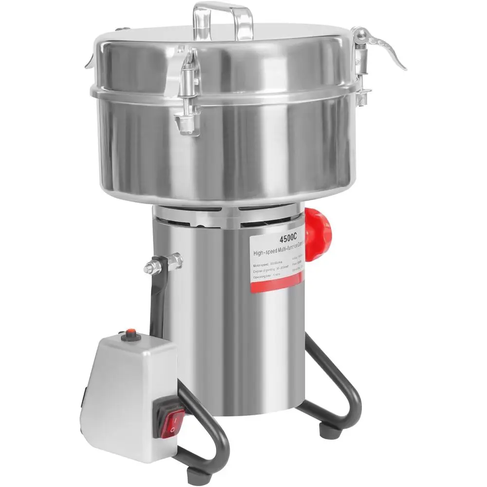 Electric Grain Mill Grinder 4500g, 5000w Copper Motor Commercial Grinders 30000r/min, High-speed Grain Spice Herb Dry Grinders h
Electric Grain Mill Grinder 4500g, 5000w Copper Motor Commercial Grinders 30000r/min, High-speed Grain Spice Herb Dry Grinders h