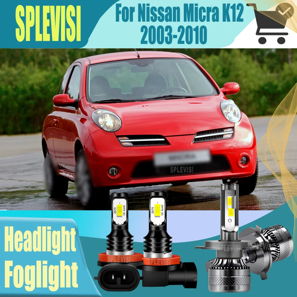 LED Combo Kit Headlight Foglight Night driving safety Long lifespan For Nissan Micra K12 2003 2004 2005 2006 2007 2008 2009 2010
LED Combo Kit Headlight Foglight Night driving safety Long lifespan For Nissan Micra K12 2003 2004 2005 2006 2007 2008 2009 2010