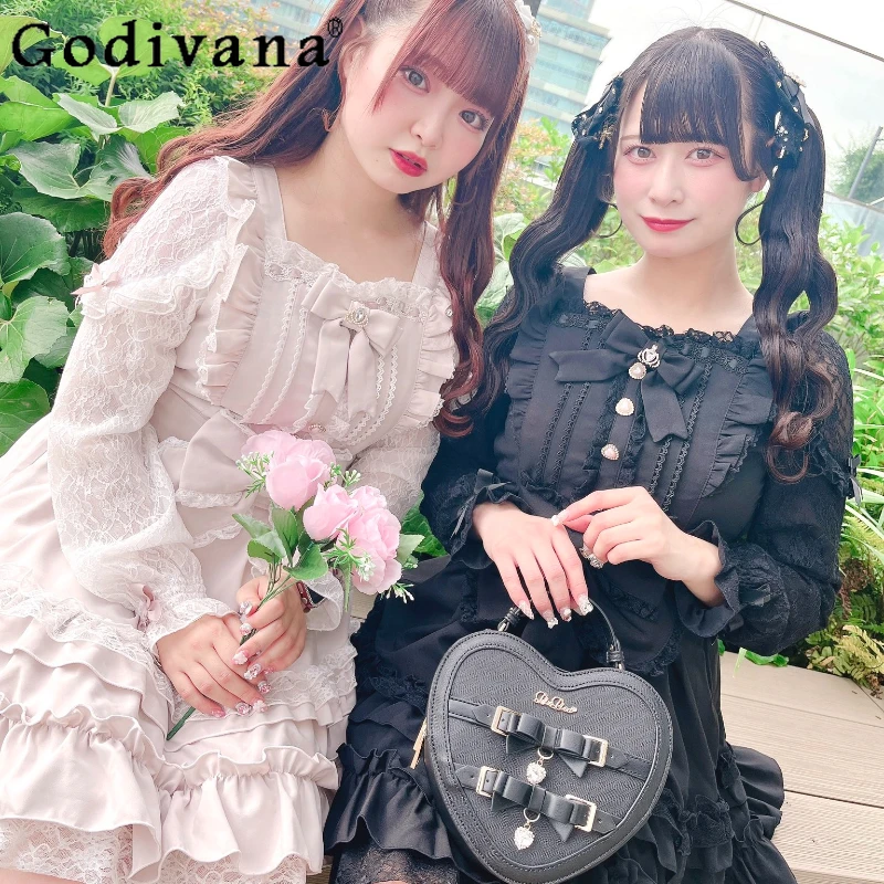 Japanese Mine Mass-produced Liz Classic Lolita Dress Spring Girls Women's Sweet Bow Ruffles Off-Shoulder Princess Party Dress
Japanese Mine Mass-produced Liz Classic Lolita Dress Spring Girls Women's Sweet Bow Ruffles Off-Shoulder Princess Party Dress