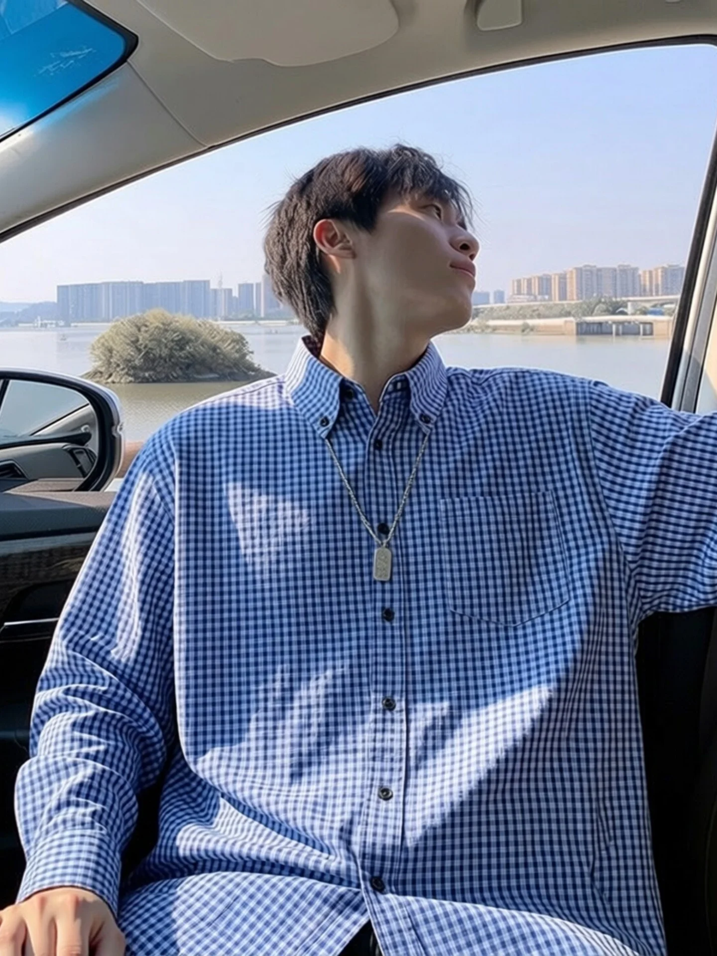Loose Blue Plaid Long Sleeve Men's Shirt Japanese Style Basic Casual Fashionable Summer Sun Protection Student Couple Shirt
Loose Blue Plaid Long Sleeve Men's Shirt Japanese Style Basic Casual Fashionable Summer Sun Protection Student Couple Shirt