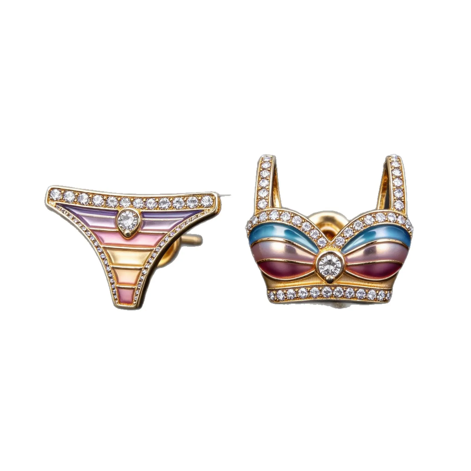 Fashion Creative AB Side Underwear Shaped Earrings Gradient Rainbow Funny Asymmetric Earrings Women Trendy Party Jewelry Gift
Fashion Creative AB Side Underwear Shaped Earrings Gradient Rainbow Funny Asymmetric Earrings Women Trendy Party Jewelry Gift