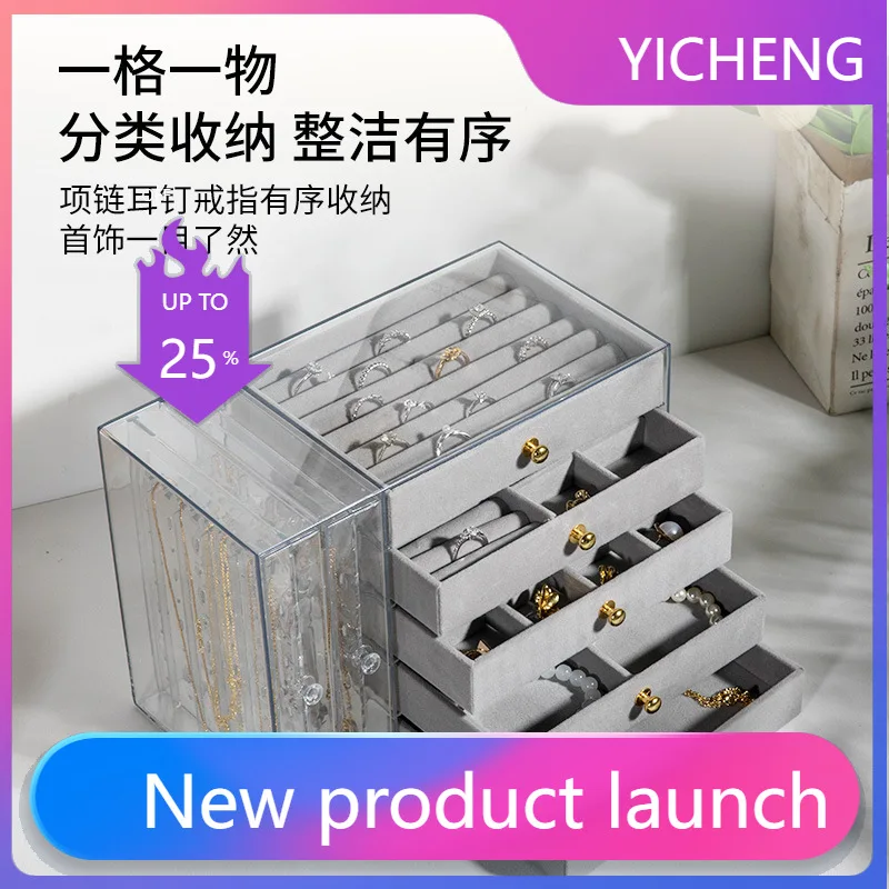 PYJ Xl acrylic clear earring box with 5 drawer hanging jewelry stand bracelet display case
PYJ Xl acrylic clear earring box with 5 drawer hanging jewelry stand bracelet display case