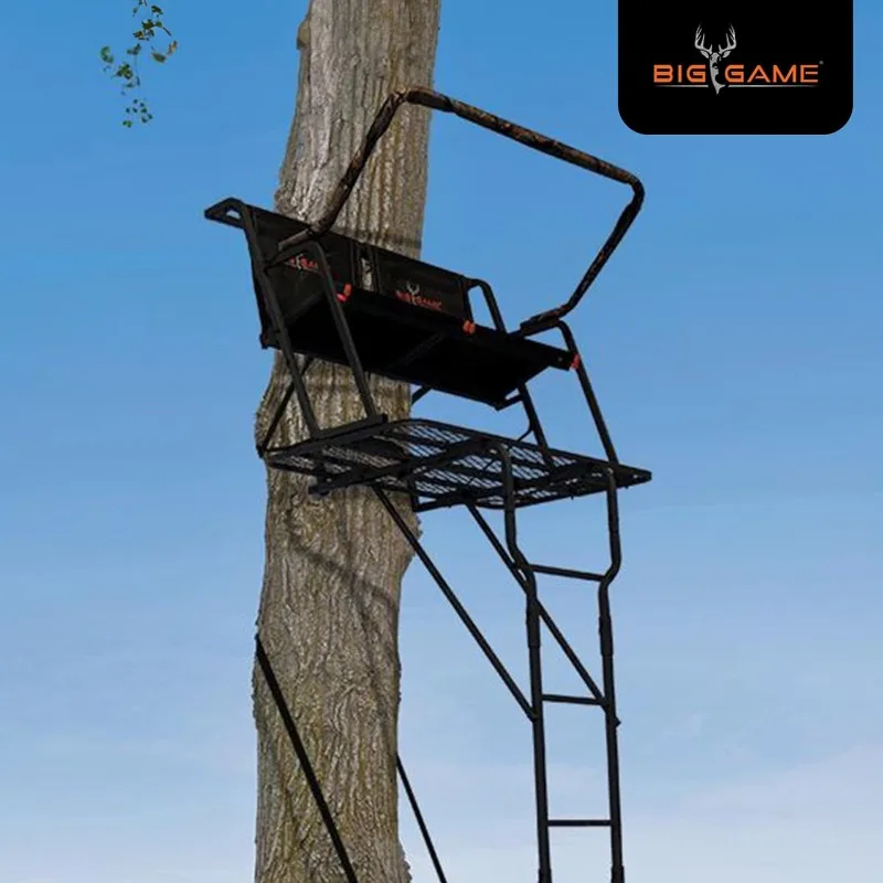 Big Game Striker XL 17.5FT Ladder Treestand Flip Back Seat Padded Armrest Deep Foot Platform Outdoor Hunting Stand
Big Game Striker XL 17.5FT Ladder Treestand Flip Back Seat Padded Armrest Deep Foot Platform Outdoor Hunting Stand