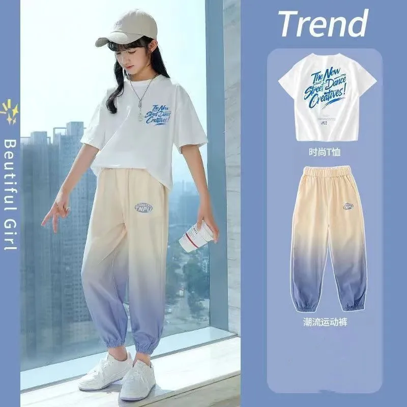 2023 New Girls Summer Set Leisure Sports Wear Middle School Big Childrens Short Sleeves Fashionable Childrens Clothing Kids
2023 New Girls Summer Set Leisure Sports Wear Middle School Big Childrens Short Sleeves Fashionable Childrens Clothing Kids