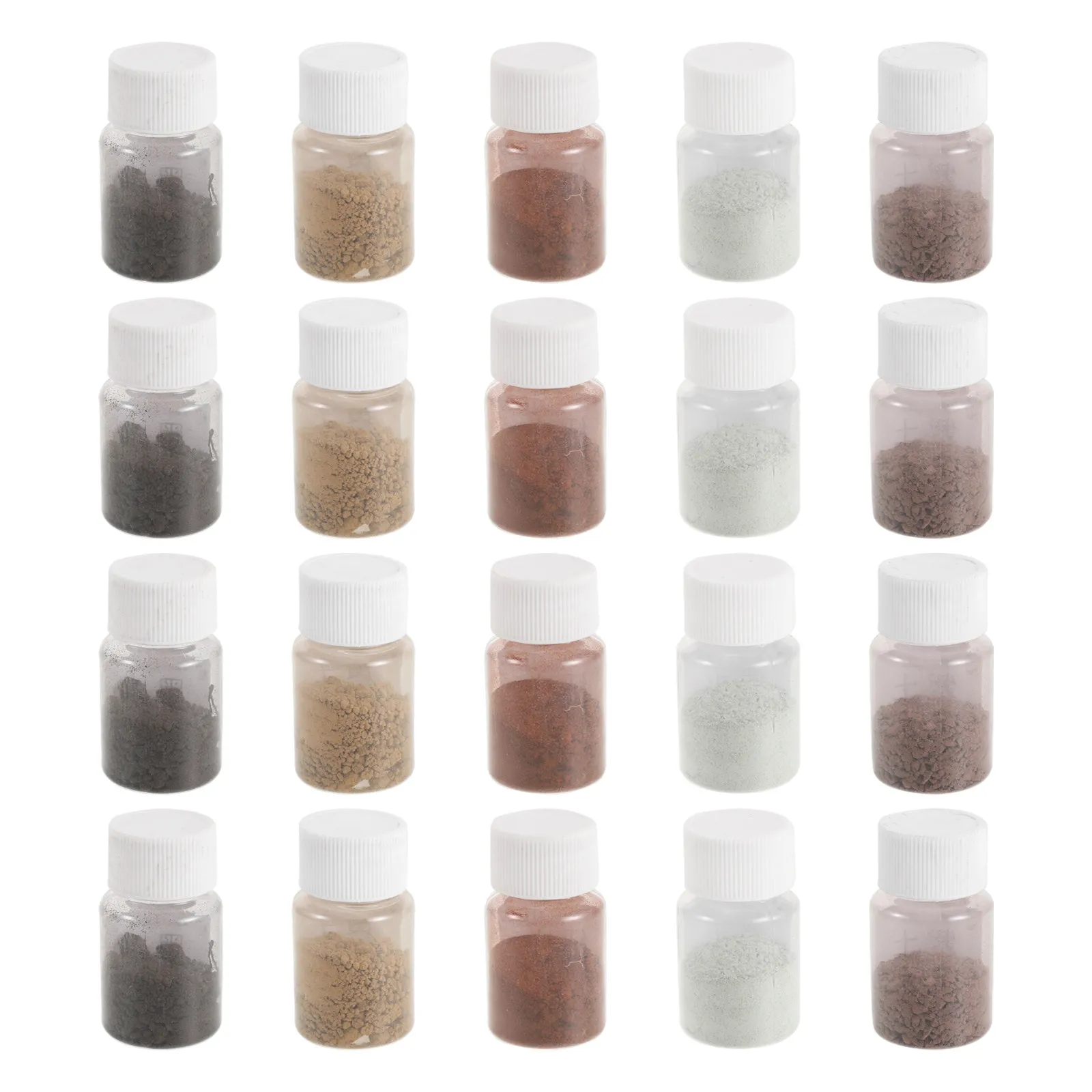 20 Bottles Scientific Experiment Soil Sample Set Five Soil Sample Collection in Vials for Classroom Project Study
20 Bottles Scientific Experiment Soil Sample Set Five Soil Sample Collection in Vials for Classroom Project Study