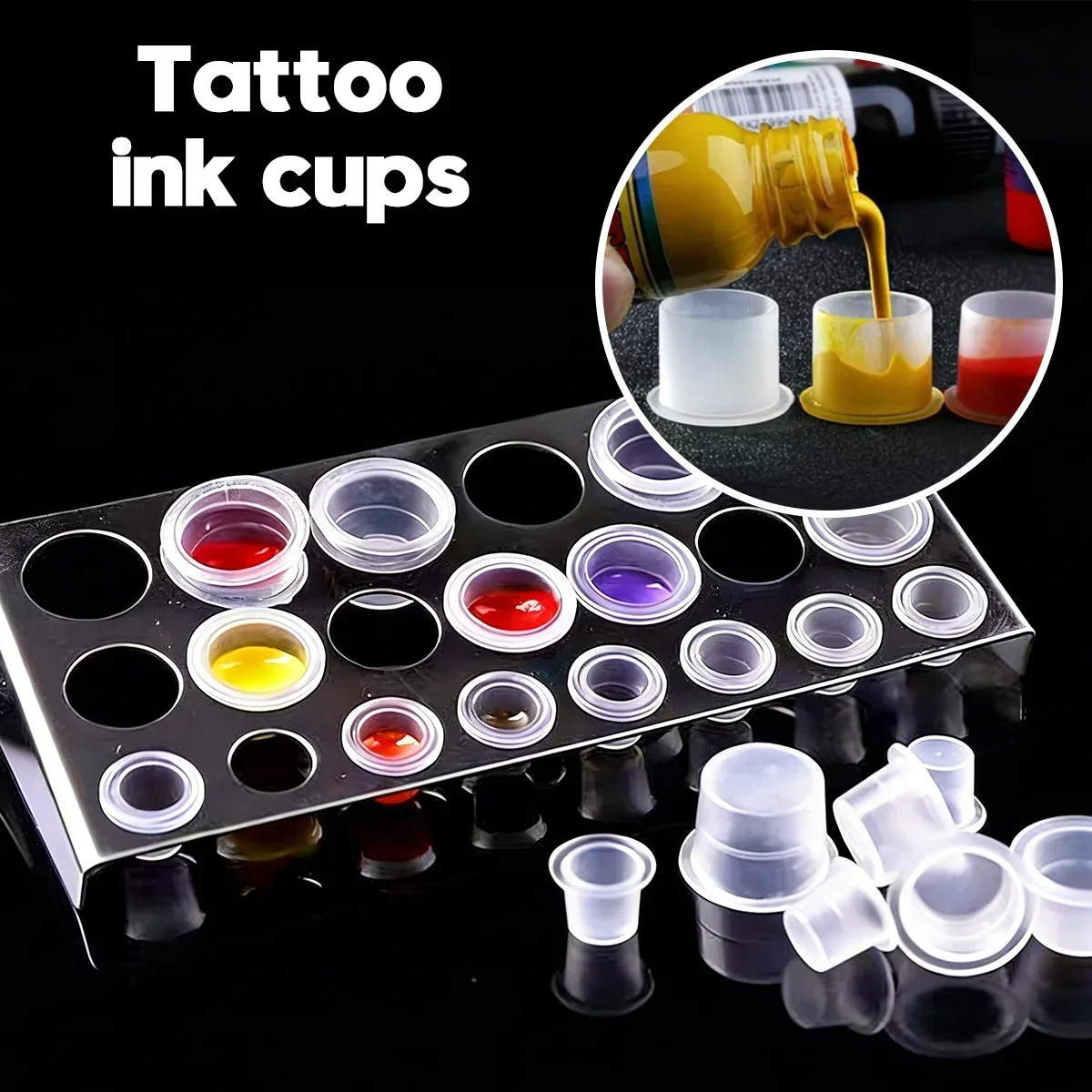 1000/500/100pcs Plastic Tattoo Ink Cups Caps Pigment Microblading Holder Container 8mm 11mm 15mm Size For Tattoo accessories
1000/500/100pcs Plastic Tattoo Ink Cups Caps Pigment Microblading Holder Container 8mm 11mm 15mm Size For Tattoo accessories