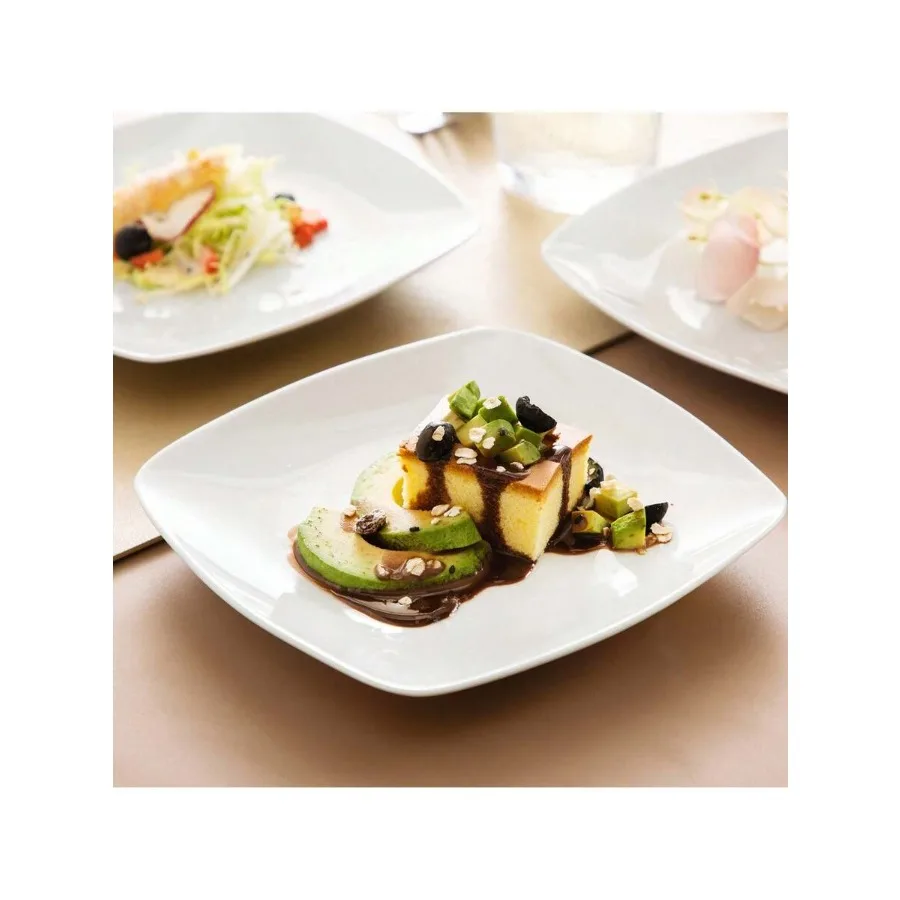 MALACASA 6 Pieces Ceramic Dinnerware Set, Dessert Plates, White Poreclain, Dishwasher Microwave Friendly, Square And Round Plat
MALACASA 6 Pieces Ceramic Dinnerware Set, Dessert Plates, White Poreclain, Dishwasher Microwave Friendly, Square And Round Plat