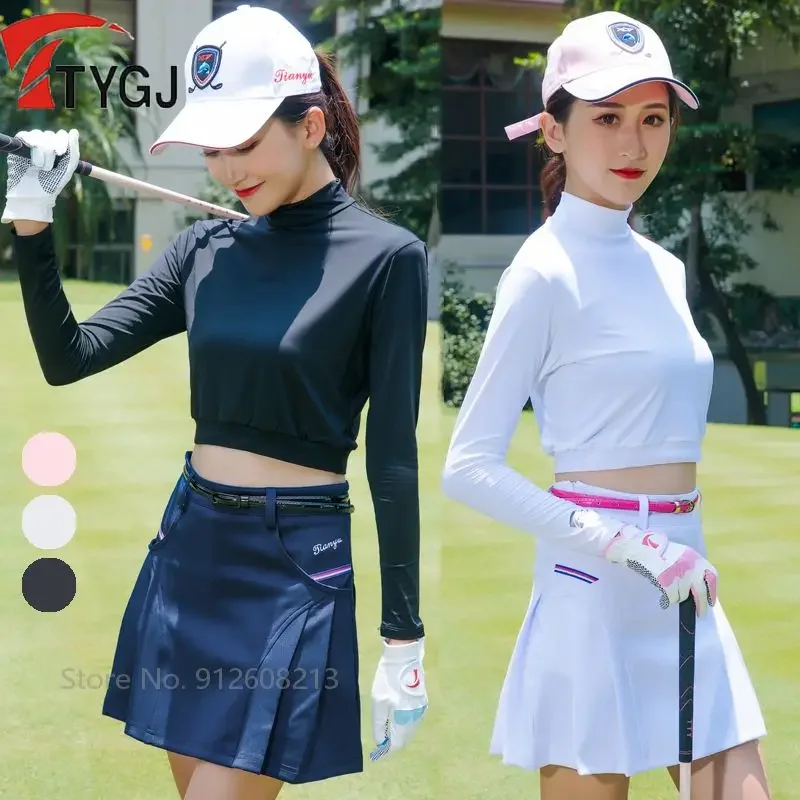 Ttygj Women Sunscreen Golf Cropped Tops Ladies Quick Dry Long Sleeve Golf Shirts Ice Silk Cooling Short T-Shirt Slim Underwear
Ttygj Women Sunscreen Golf Cropped Tops Ladies Quick Dry Long Sleeve Golf Shirts Ice Silk Cooling Short T-Shirt Slim Underwear