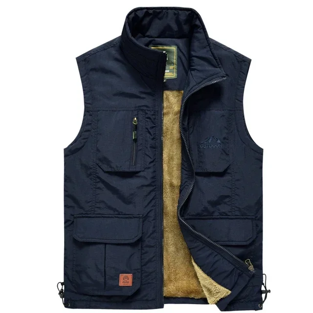 Pockets New Photographer Sleeveless Jacket Winter Men Fleece Warm Vest With Many Autumn Male Casual Thick Multi Pocket Waistcoat
Pockets New Photographer Sleeveless Jacket Winter Men Fleece Warm Vest With Many Autumn Male Casual Thick Multi Pocket Waistcoat