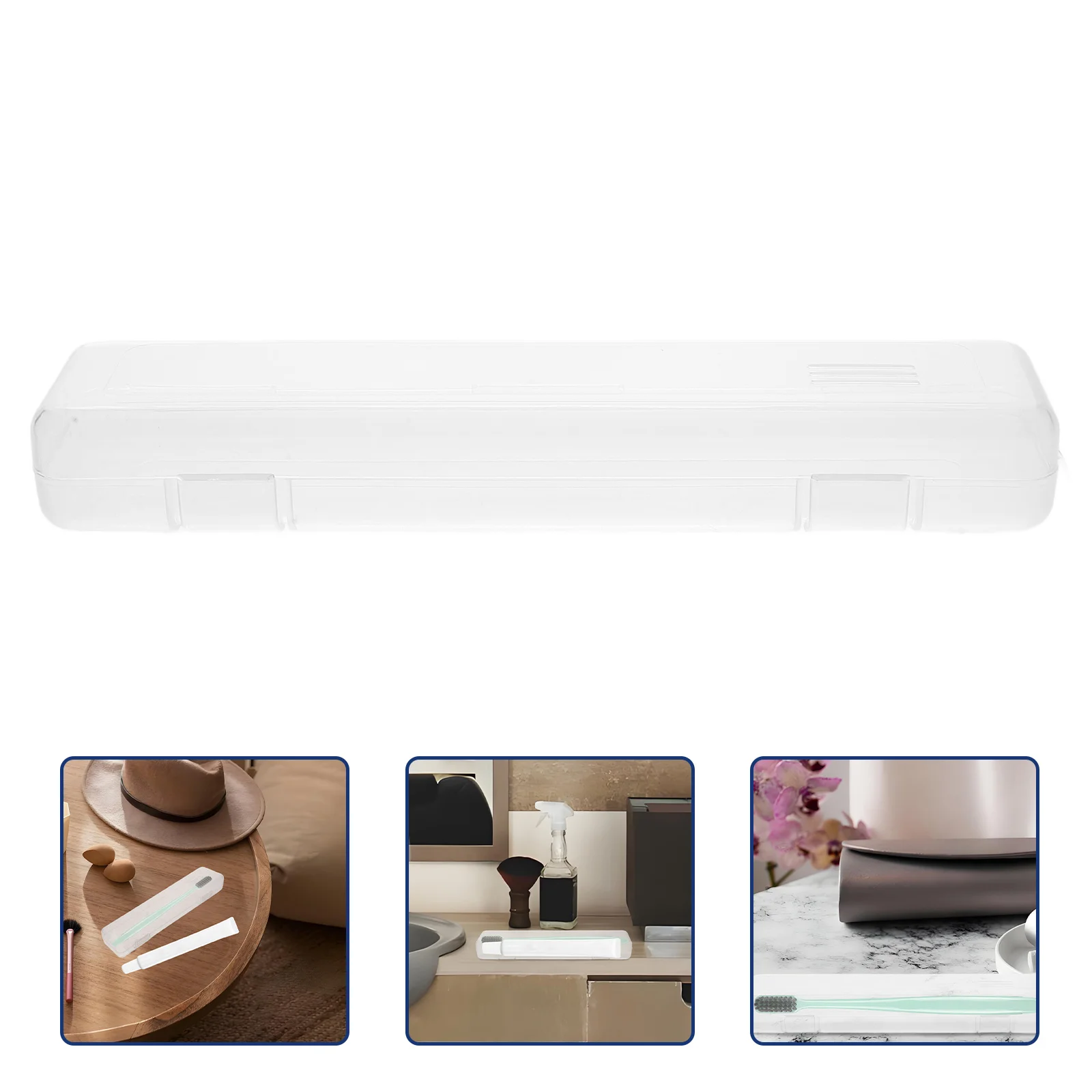 Transparent Box For Toothbrush Cosmetics Cutlery Transparent Plastic Organizer Case Travel Portable Hanging Design Clear
Transparent Box For Toothbrush Cosmetics Cutlery Transparent Plastic Organizer Case Travel Portable Hanging Design Clear