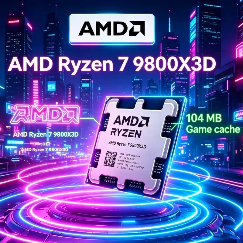AMD Ryzen 7 9800X3D Tray Processor No Fan 8 Core 16 Thread 4.7GHz Base 5.2GHz Boost 96MB L3 Cache AM5 4nm DDR5
AMD Ryzen 7 9800X3D Tray Processor No Fan 8 Core 16 Thread 4.7GHz Base 5.2GHz Boost 96MB L3 Cache AM5 4nm DDR5