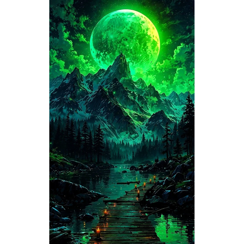 500/1000/1200/2000 PCS Jigsaw Puzzles Green Moon Landscape Family Activity Games for Bedroom Gameroom Home Decor Gift
500/1000/1200/2000 PCS Jigsaw Puzzles Green Moon Landscape Family Activity Games for Bedroom Gameroom Home Decor Gift