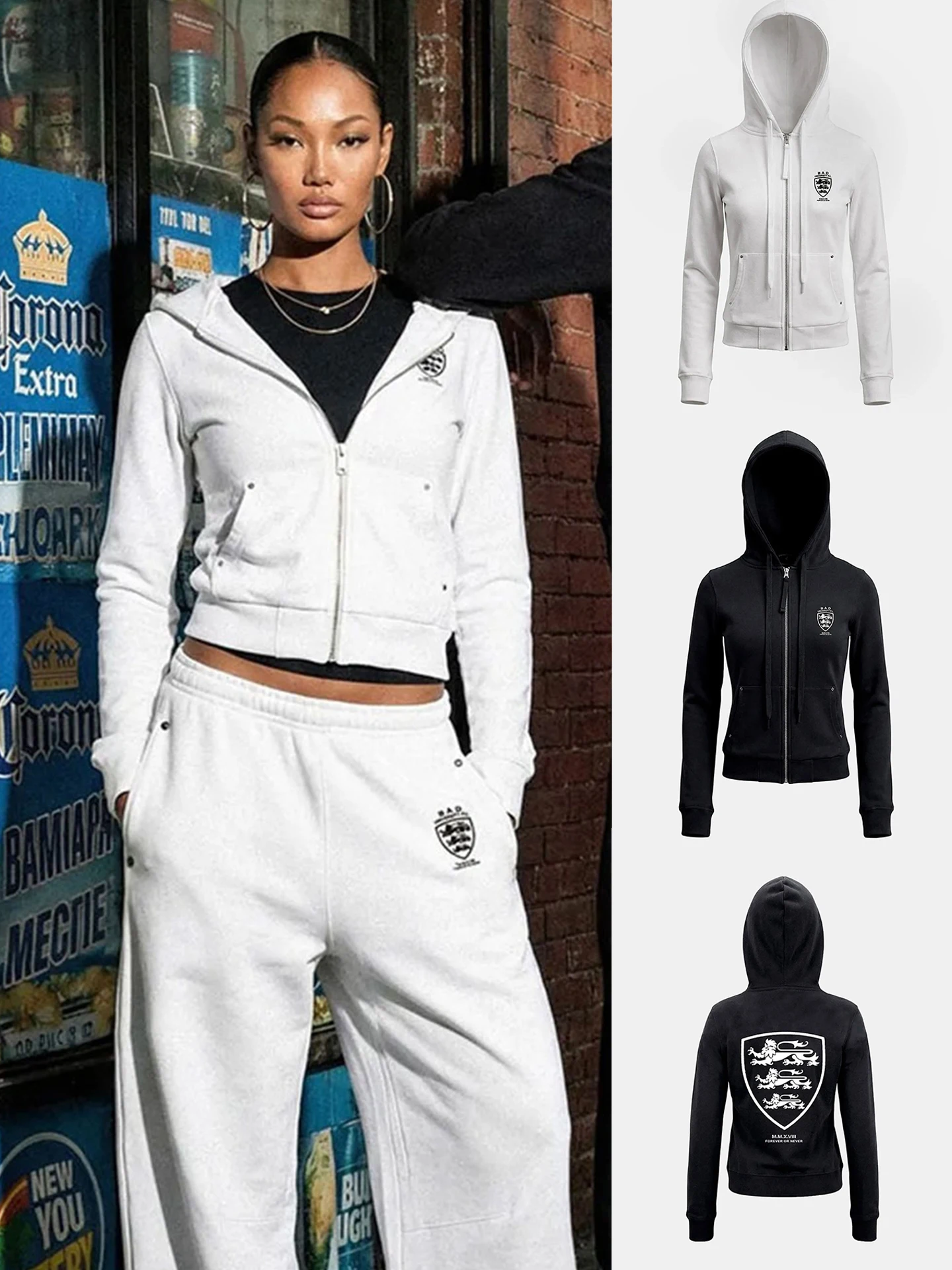 Street Style American Hot Girl Hoodie Women's Casual Loose Outerwear Top Set Trendy Short Sleeve Long Zipper Embroidered
Street Style American Hot Girl Hoodie Women's Casual Loose Outerwear Top Set Trendy Short Sleeve Long Zipper Embroidered
