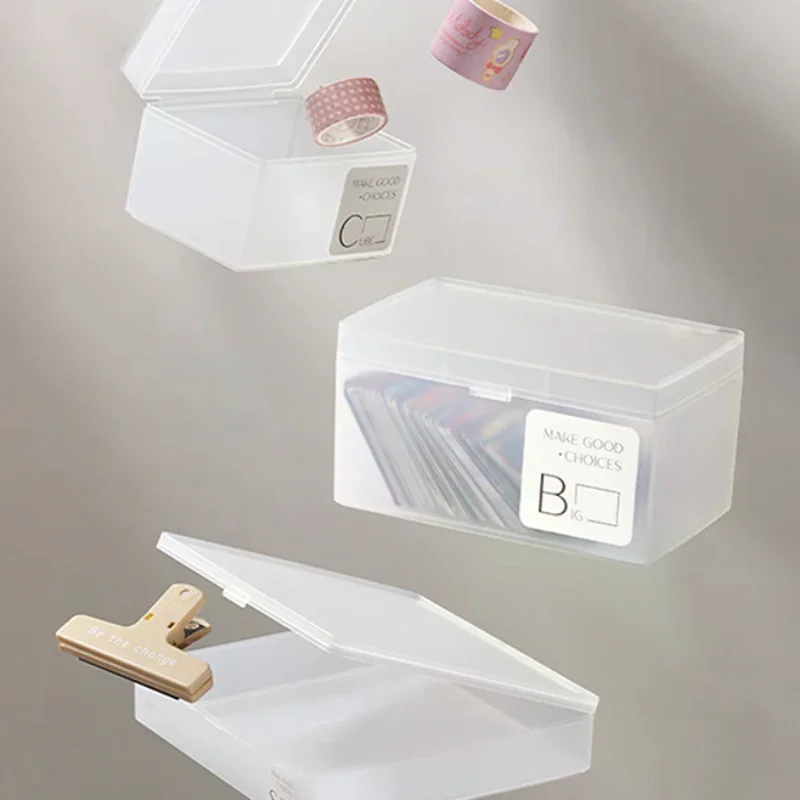Transparent Plastic Storage Box Photocards Small Card Stickers Organizer Box Desk Organizer Subpackage Holder Stationery
Transparent Plastic Storage Box Photocards Small Card Stickers Organizer Box Desk Organizer Subpackage Holder Stationery