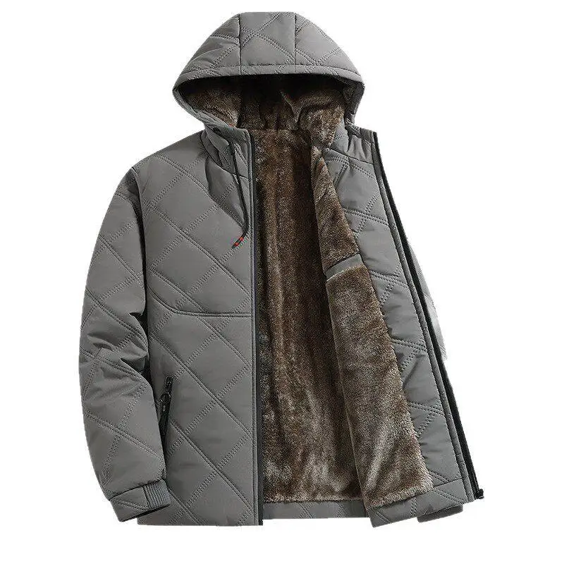 Thickened Fleece Hooded Cotton Jacket Stand Collar Warm Winter Coat for Men Casual Style Dad Coat Cleanfit Zipper Closure
Thickened Fleece Hooded Cotton Jacket Stand Collar Warm Winter Coat for Men Casual Style Dad Coat Cleanfit Zipper Closure
