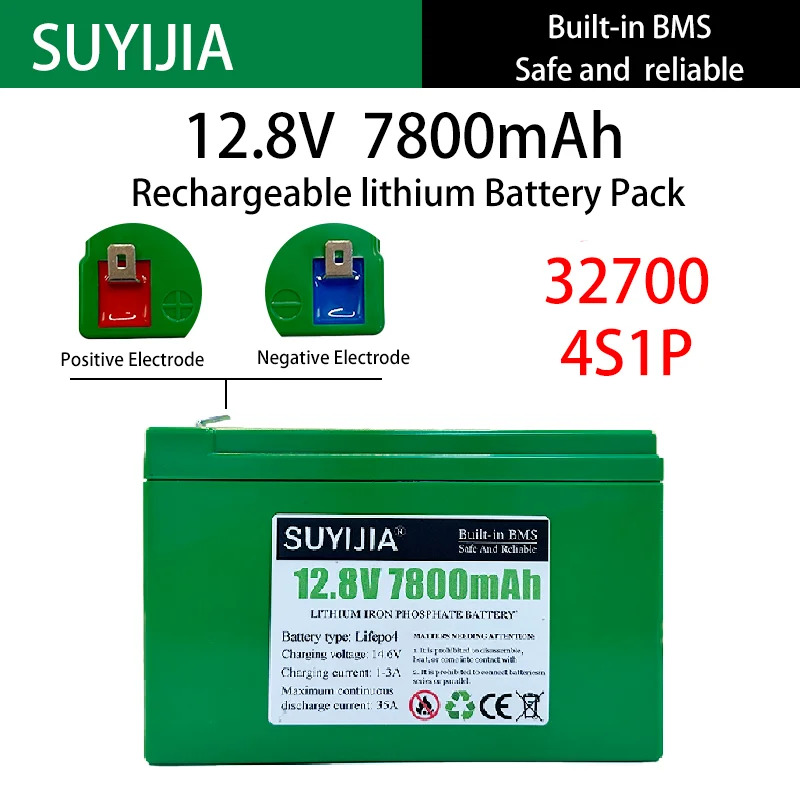 12.8V 32700 4S1P 7800mAh lithium battery, built-in BMS suitable for outdoor camping lighting battery for solar electric vehicles
12.8V 32700 4S1P 7800mAh lithium battery, built-in BMS suitable for outdoor camping lighting battery for solar electric vehicles