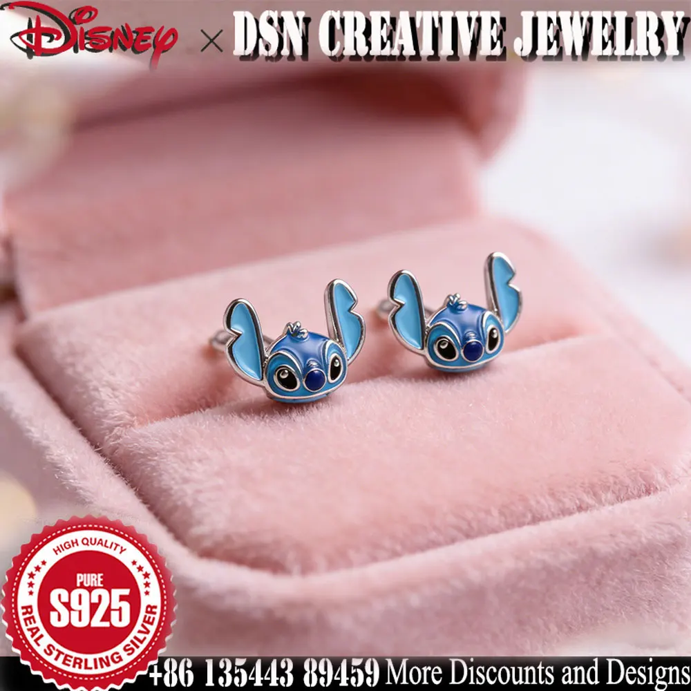 DSN creative jewelry 925 sterling silver earrings Disney Stitch enamel stud earrings cute cartoon women luxury jewelry gift
DSN creative jewelry 925 sterling silver earrings Disney Stitch enamel stud earrings cute cartoon women luxury jewelry gift