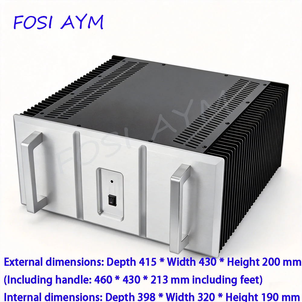 415*430*200mm FOSI AYM Class A Amplifier Chassis Full Aluminum Enclosure Dual Heatsink HiFi Power Amp Case DIY Audio Housing
415*430*200mm FOSI AYM Class A Amplifier Chassis Full Aluminum Enclosure Dual Heatsink HiFi Power Amp Case DIY Audio Housing