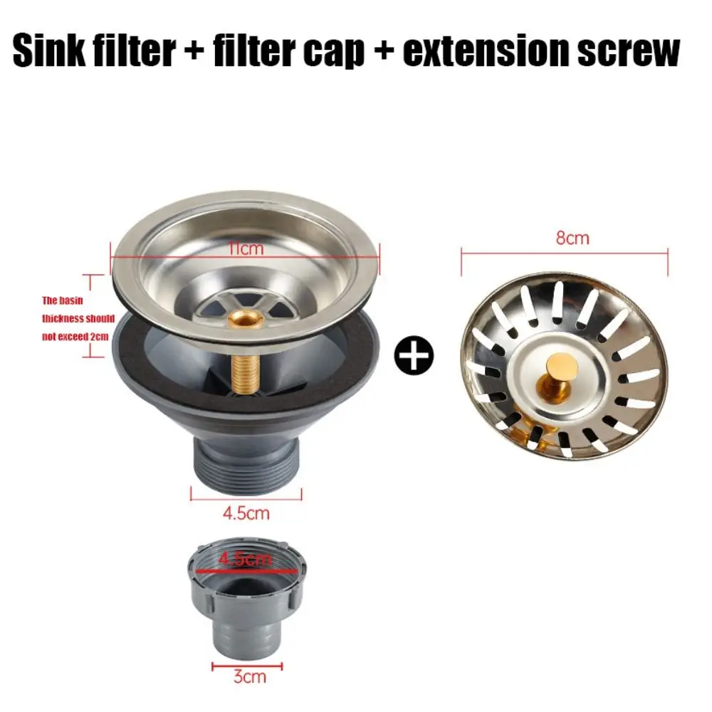 Коррозионная стойкость Слив для раковины Простая структура Прочные аксессуары для фильтров для раковины Нержавеющая сталь Легко установить 
Коррозионная стойкость Слив для раковины Простая структура Прочные аксессуары для фильтров для раковины Нержавеющая сталь Легко установить