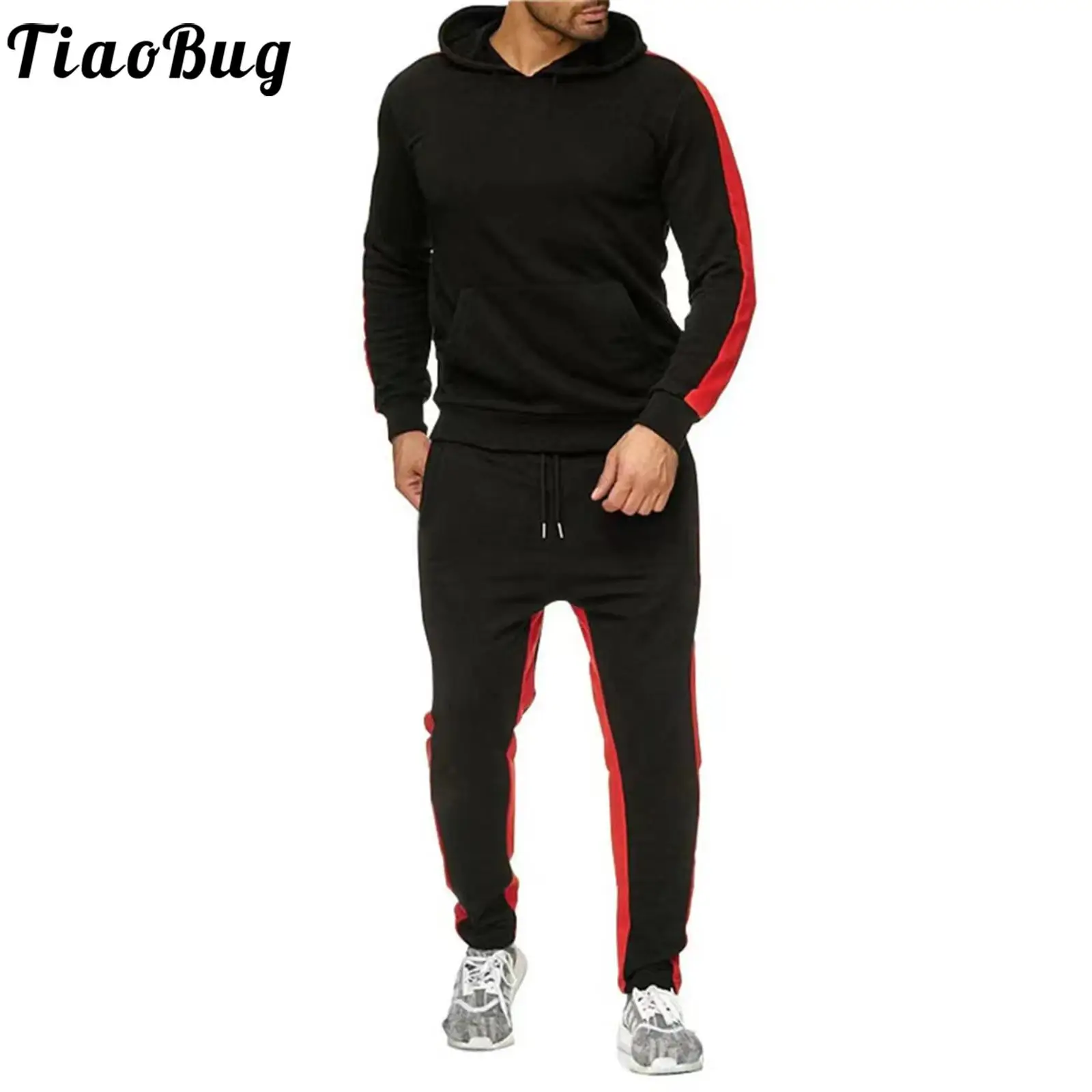 Autumn Mens Fashion Contrast Color Sports Set Gym Outfit Tracksuit Long Sleeve Drawstring Hoodie with Pants for Running Camping
Autumn Mens Fashion Contrast Color Sports Set Gym Outfit Tracksuit Long Sleeve Drawstring Hoodie with Pants for Running Camping