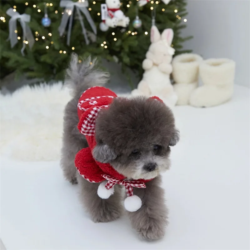 Cute Christmas Pet Autumn/Winter Plush Coat Double Sided Teddy Hoodie Cute Cloak Coat Puppy Clothes Dog Clothes for Small Dogs
Cute Christmas Pet Autumn/Winter Plush Coat Double Sided Teddy Hoodie Cute Cloak Coat Puppy Clothes Dog Clothes for Small Dogs