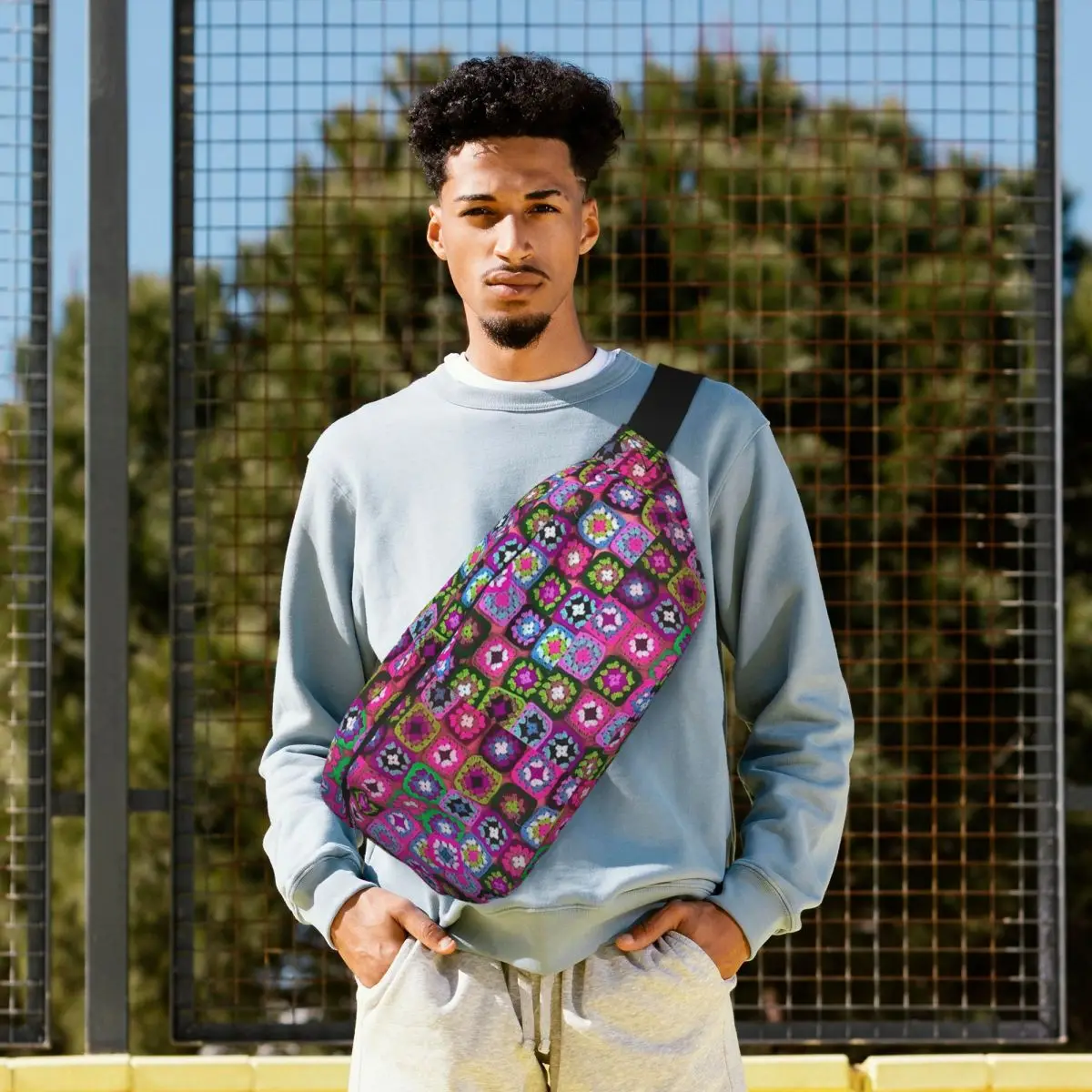 Сумка-кроссбоди на пояс, вязаная крючком, в стиле винтаж, с узором «бабушкин квадрат», унисекс, регулируемая поясная сумка для путешествий, бега, для денег и телефона
Сумка-кроссбоди на пояс, вязаная крючком, в стиле винтаж, с узором «бабушкин квадрат», унисекс, регулируемая поясная сумка для путешествий, бега, для денег и телефона