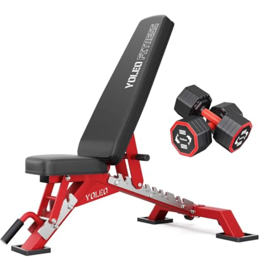 Commercial Adjustable Weight Bench for Home Gym Heavy Duty Steel Black 2300LBS Ccity 6-Position Incline/Flat/Decline 2.4 Thick
Commercial Adjustable Weight Bench for Home Gym Heavy Duty Steel Black 2300LBS Ccity 6-Position Incline/Flat/Decline 2.4 Thick