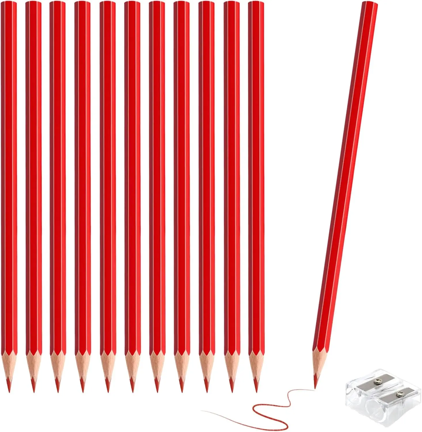 12 Pre-sharpened Red Colored Pencils for Artists, Premium Wooden Drawing Sketching Supplies
12 Pre-sharpened Red Colored Pencils for Artists, Premium Wooden Drawing Sketching Supplies