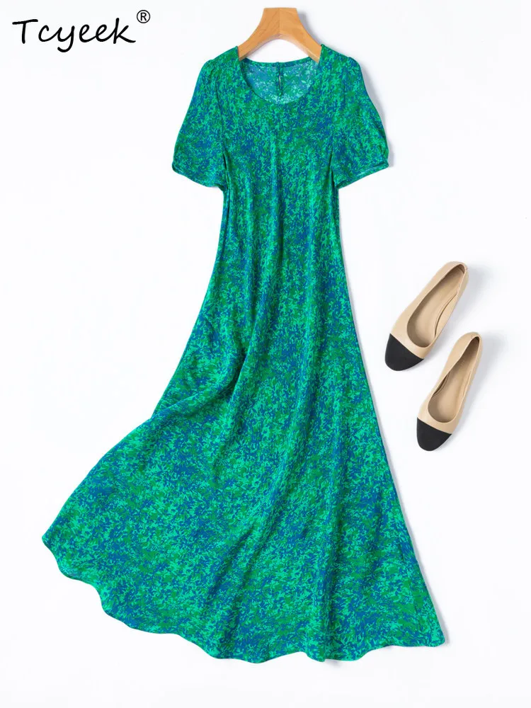 Tcyeek 100% Real Mulberry Silk Maxi Dress Women Clothes Slim Fit Fashion Summer Dress Elegant Womens Dresses Vestidos De Mujer
Tcyeek 100% Real Mulberry Silk Maxi Dress Women Clothes Slim Fit Fashion Summer Dress Elegant Womens Dresses Vestidos De Mujer