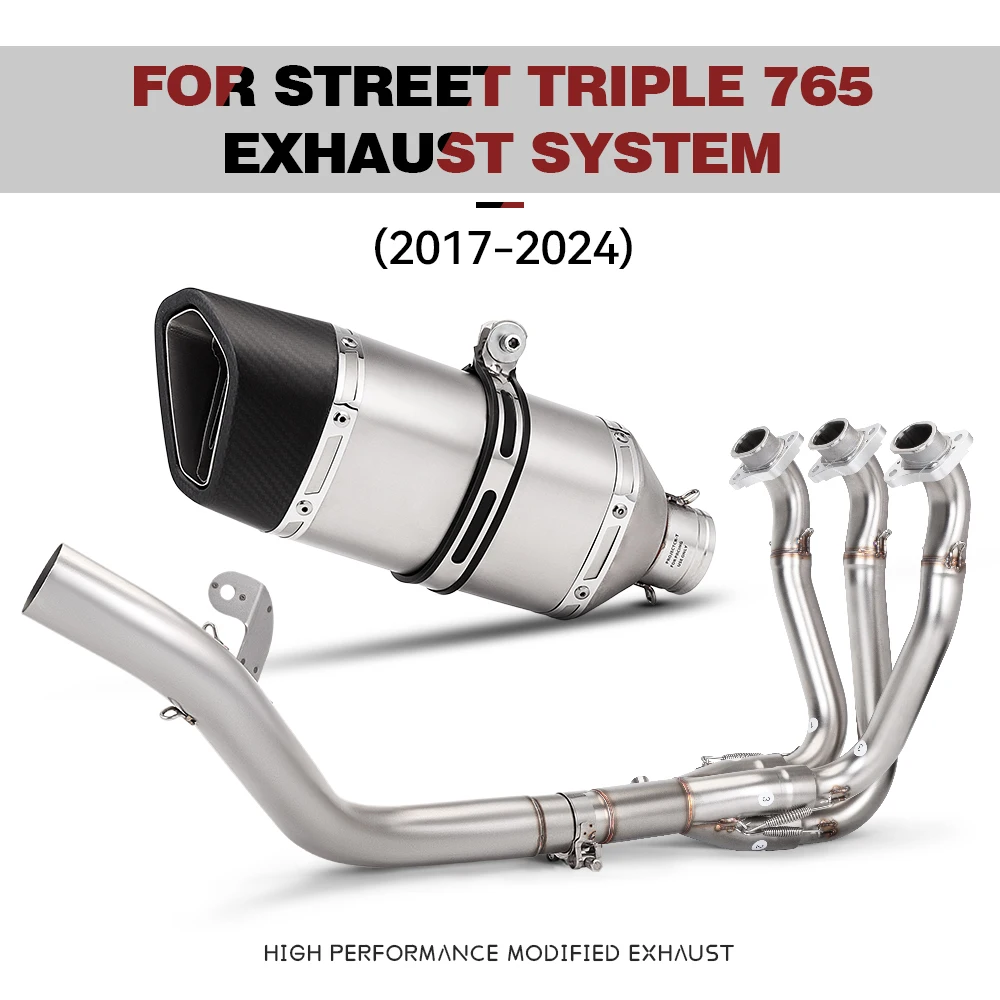 For Street Triple 765 765RS 765R 765R 2017-2024 Motorcycle front tube Exhaust Pipe Assembly Connect 51MM muffler
For Street Triple 765 765RS 765R 765R 2017-2024 Motorcycle front tube Exhaust Pipe Assembly Connect 51MM muffler