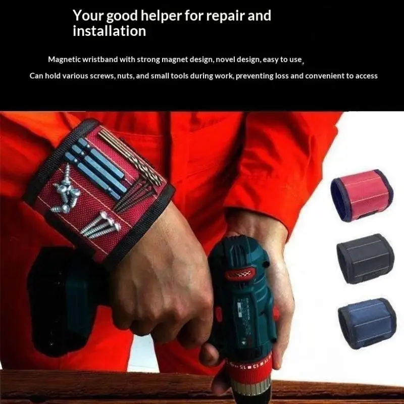 Magnetic Wristband Portable Tool Bag Electrician Adjustable Wristband For Holding Screws,Nails,Drilling Bits,Wrist Tool Holder
Magnetic Wristband Portable Tool Bag Electrician Adjustable Wristband For Holding Screws,Nails,Drilling Bits,Wrist Tool Holder