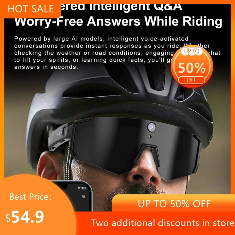 Cycling AI Camera Intelligent Cycling Bluetooth Glasses Listening To Music Making Calls Taking Photos And Recording Videos 2026
Cycling AI Camera Intelligent Cycling Bluetooth Glasses Listening To Music Making Calls Taking Photos And Recording Videos 2026