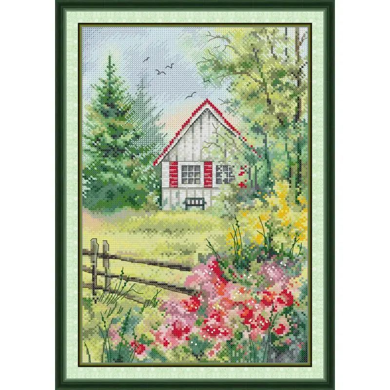 Maydear Cross Stitch Kit, 11CT/14CT/16CT/9CT Aida Fabric,DMC Threads Sewing Pattern Embroidery Set-The Garden Cottage 4
Maydear Cross Stitch Kit, 11CT/14CT/16CT/9CT Aida Fabric,DMC Threads Sewing Pattern Embroidery Set-The Garden Cottage 4